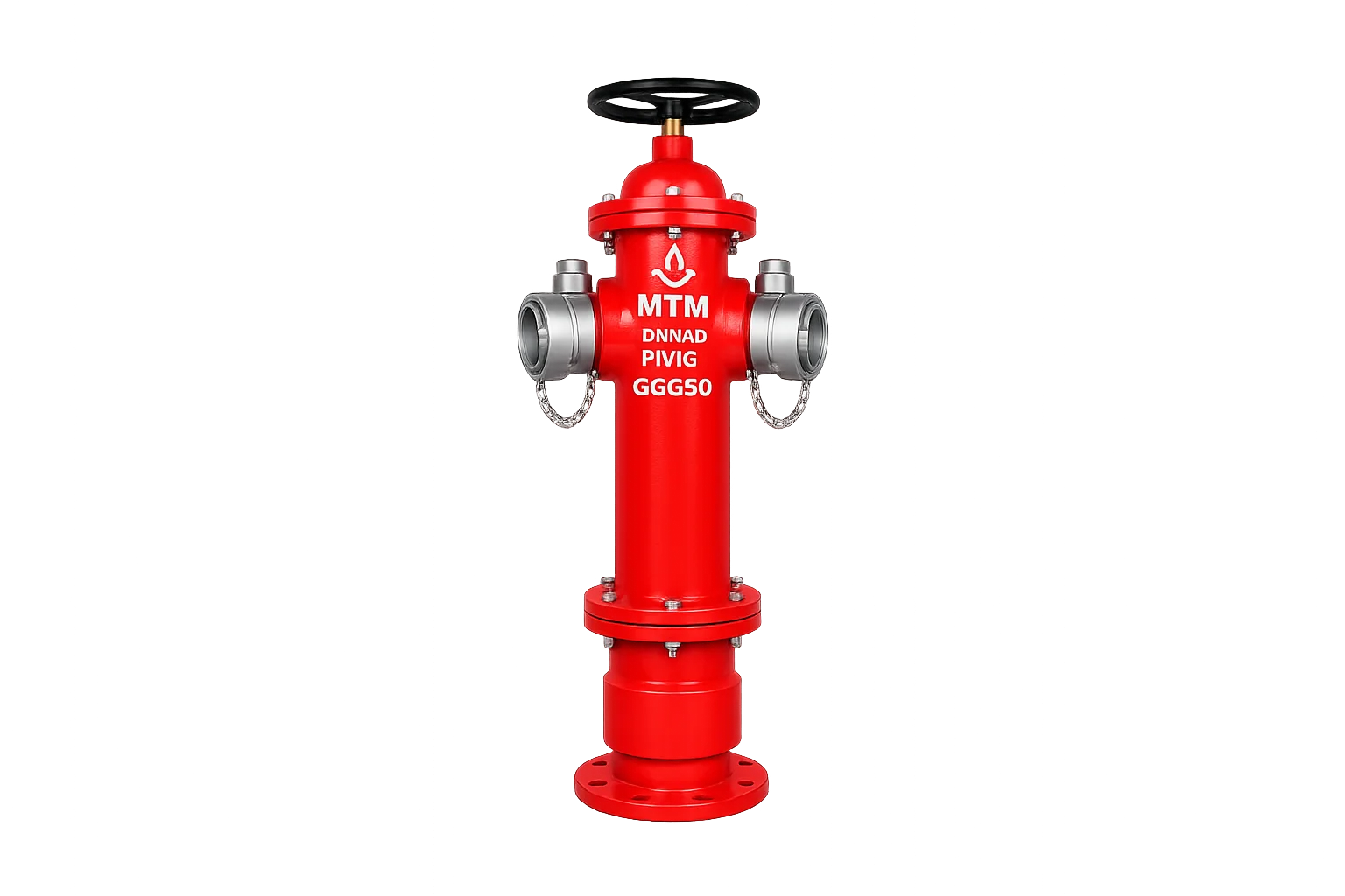Double Outlet Pillar Fire Hydrant DN100
